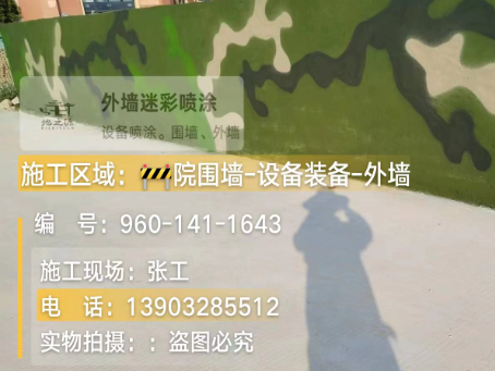红河 迷彩漆喷涂价格（按平方米计费）